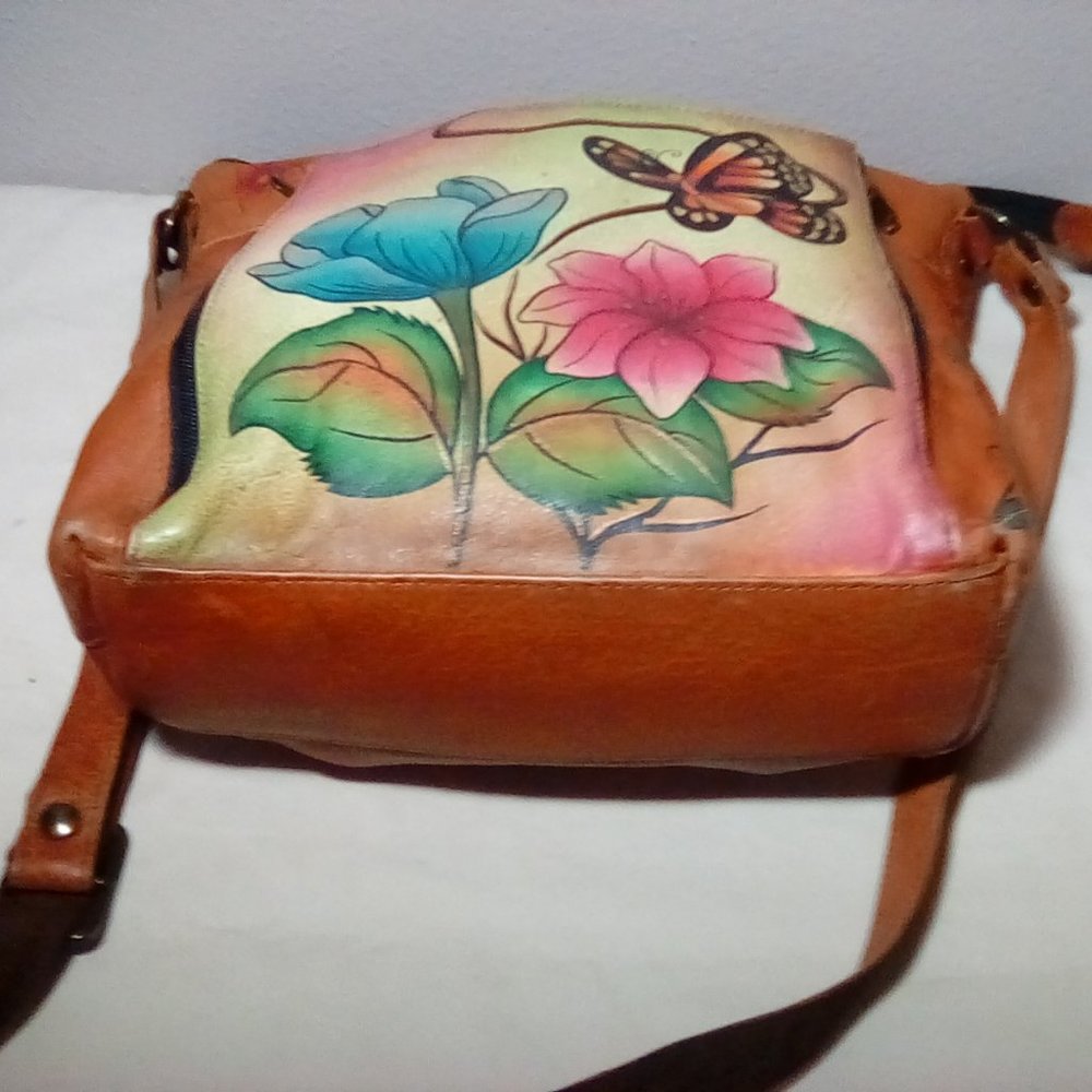 Anuschka  leather hand painted purse - Picture 4 of 9